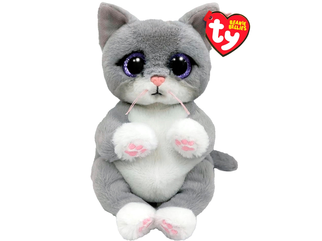 Мягкая игрушка BEANIE BELLIES Серый котенок MORGAN. TY 41055