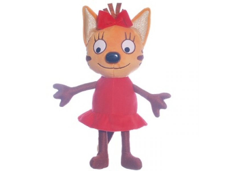 Мягкая игрушка Кошка Карамелька 33 см, мягконабивная, Три кота