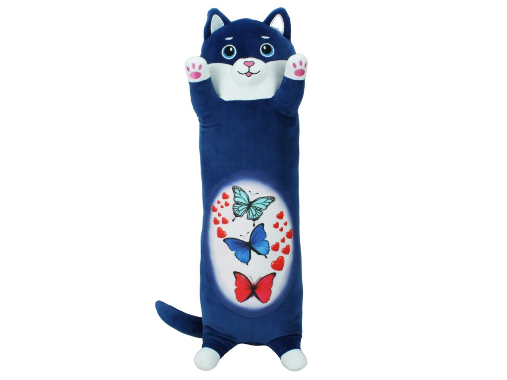 Мягкая игрушка обнимашка Котик, 65 см, для объятий, Копица
