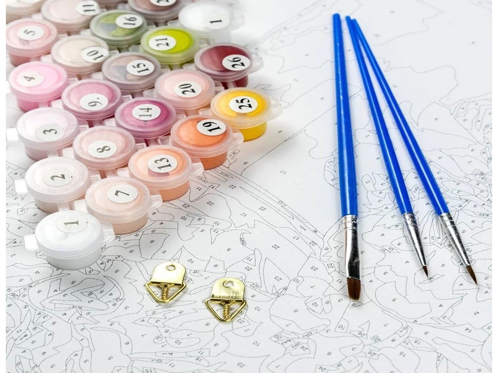 Набір для розпису по номерах Gray, gold and white 40х50 см, Strateg