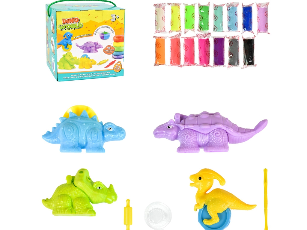Набор для творчества Мистер тесто Dino World, Strateg