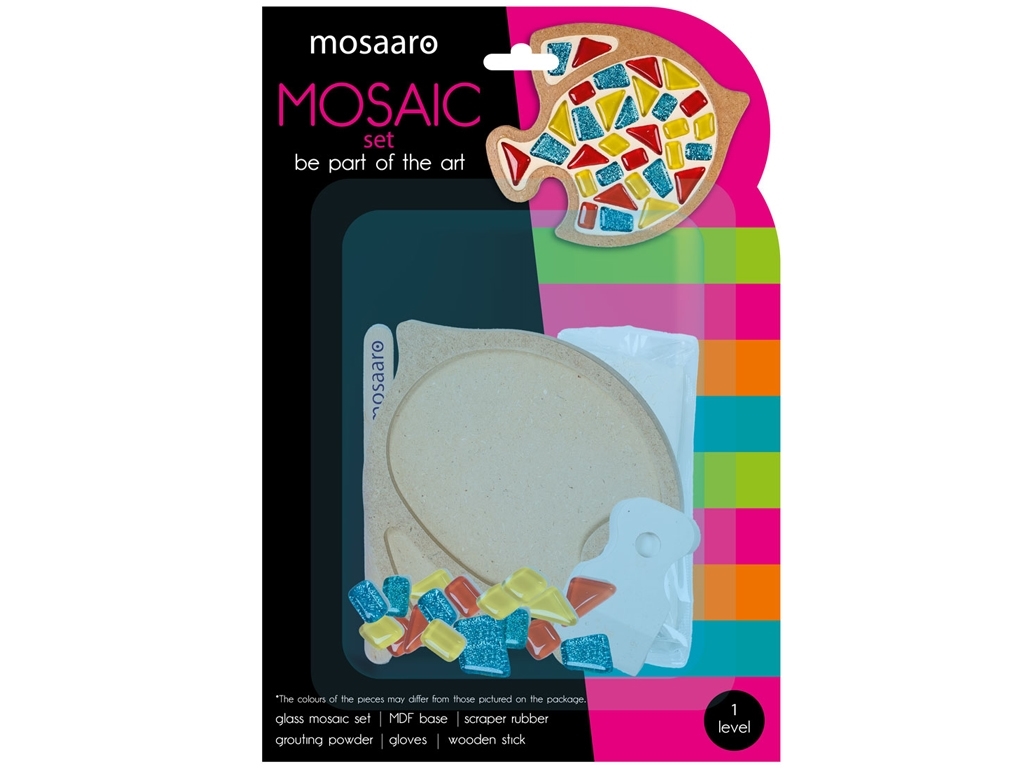 Набор для творчества стеклянная мозаика Рыбка, декор из мозаики, Mosaaaro