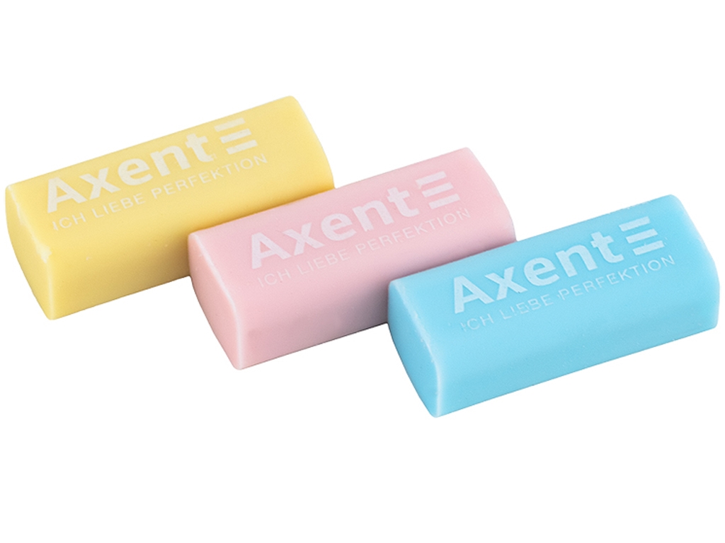 Набор ластиков Pastelini в пластиковом боксе 3 шт. Axent 1198-A