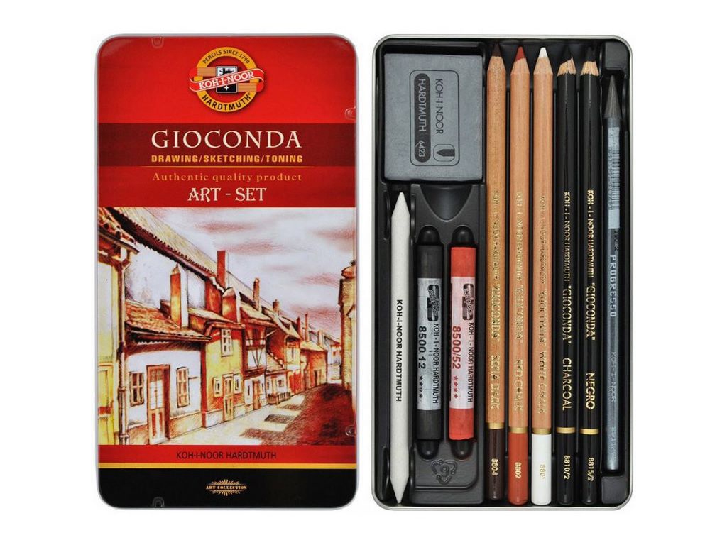 Набор художника GIOCONDA. 10 предметов. Металлическая упаковка. Koh-i-Noor 8890