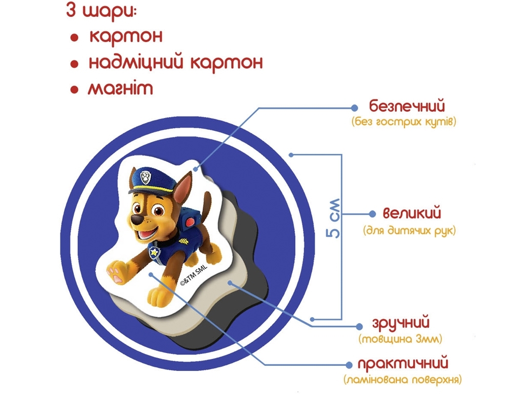 Набор магнитов. Большой набор Щенок патруль. Magdum ML4034-16