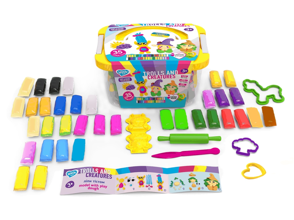 Набор теста для лепки Trolls and creatures box. ТМ LOVIN'DO 41220