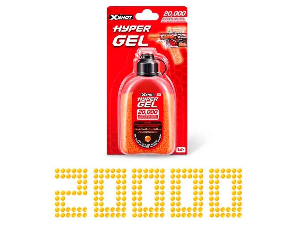 Набор из 20 000 гелевых патронов X-SHOT Hyper Gel. Zuru 36625R