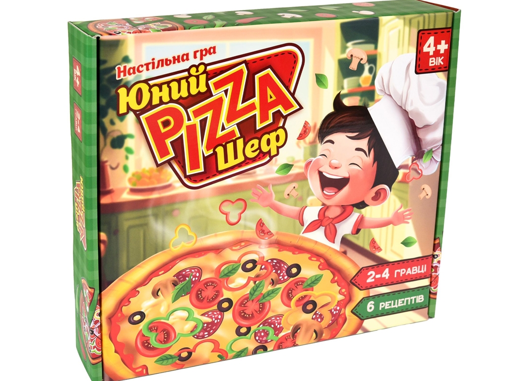 Настольная игра сложение пиццы Юный Pizza шеф, с ингредиентами и рецептами, Strateg