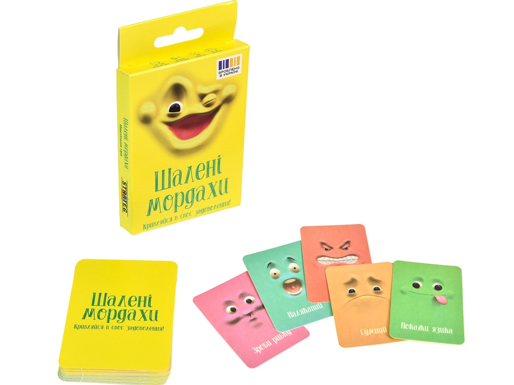 Настольная игра карточная Безумные мордахи, повторение эмоций, Strateg
