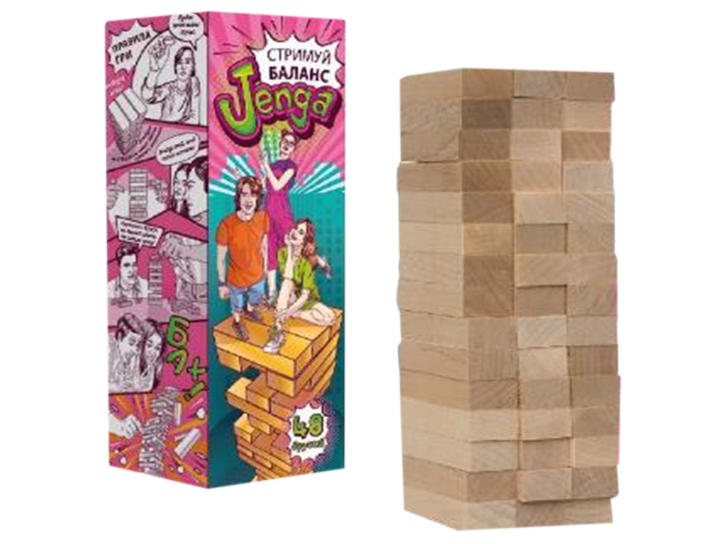 Настольная игра Сдерживай баланс Jenga 48 брусков. Strateg 30722