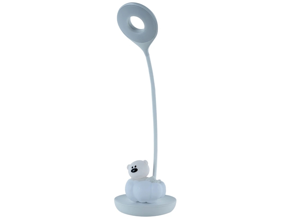 Настольная лампа белая LED с аккумулятором Cloudy Bear, Kite