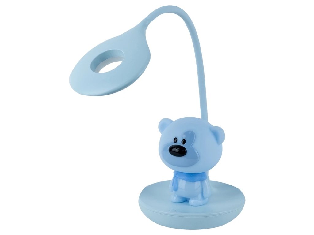 Настольная лампа голубая LED с аккумулятором Bear, Kite