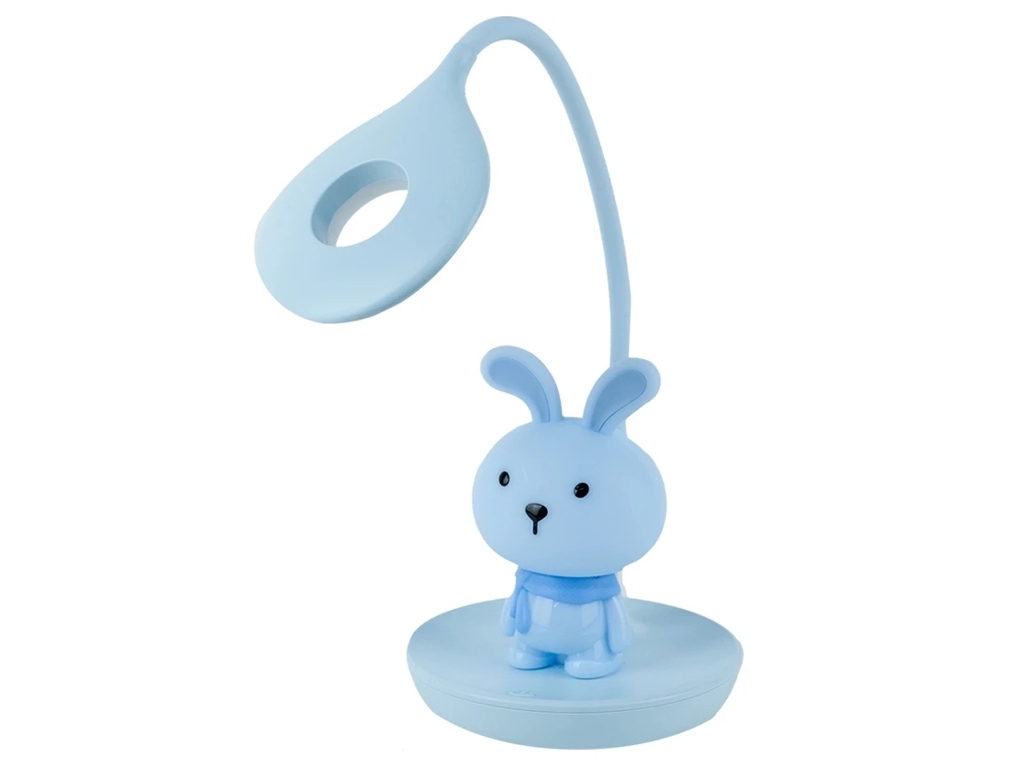 Настольная лампа голубая LED с аккумулятором Bunny, Kite