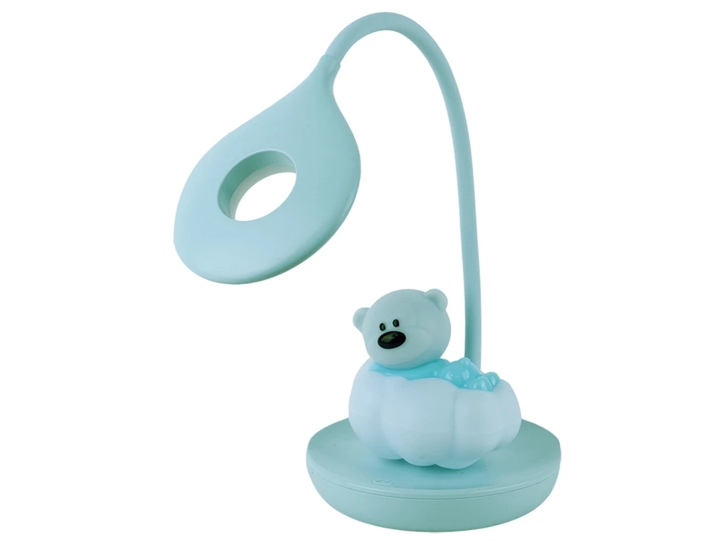 Настільна лампа зелена LED з акумулятором Cloudy Bear, Kite
