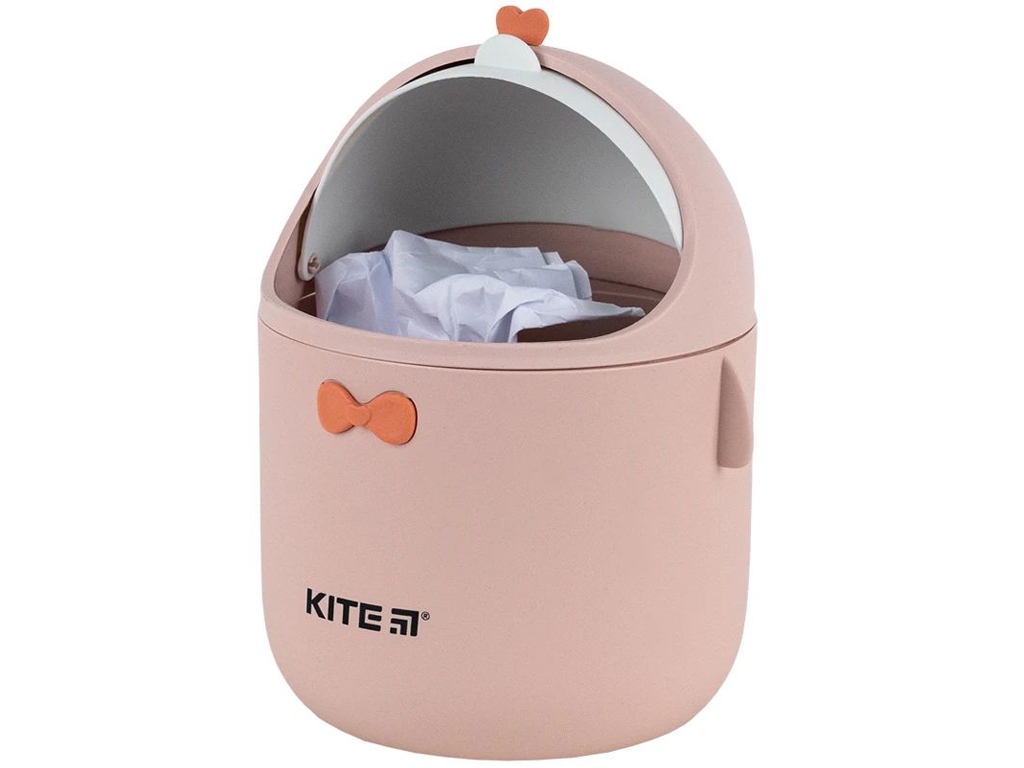 Настольный контейнер для мусора персиковый, Kite