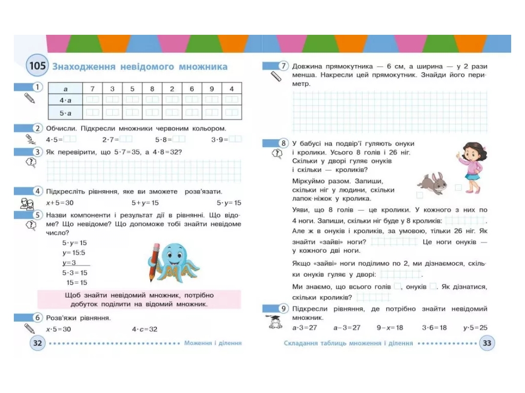 Посібник "Математика", 2 клас НУШ частина 3, М. Богданович, А. Назаренко, Основа