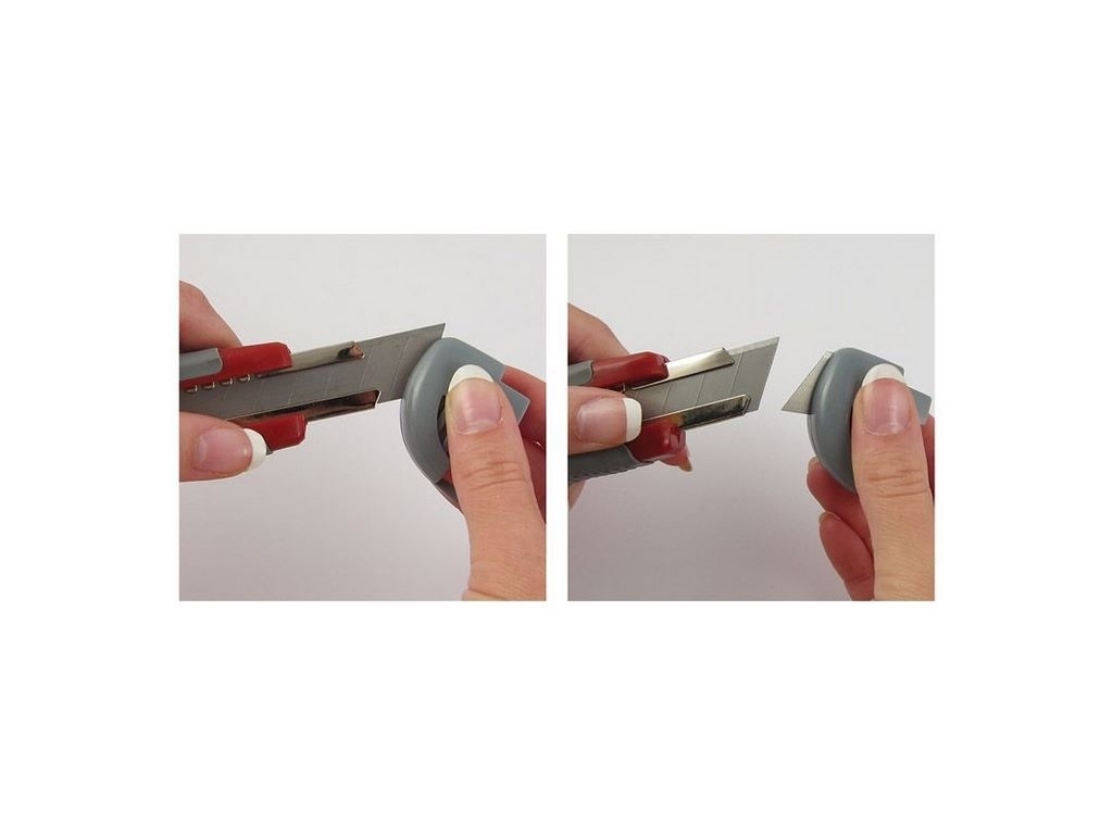 Ніж канцелярський 18 мм з механічним фіксатором, червоний, Axent