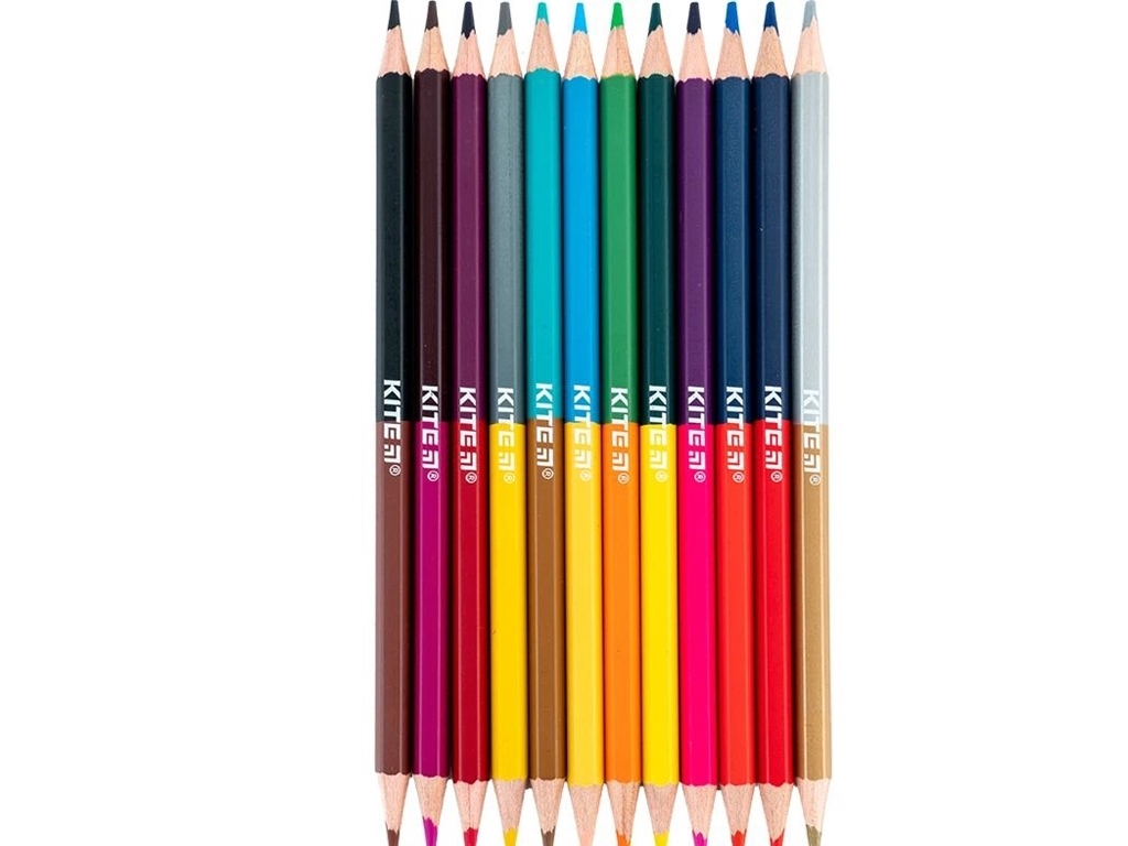 Карандаши цветные двухсторонние Classic 12 шт, Kite
