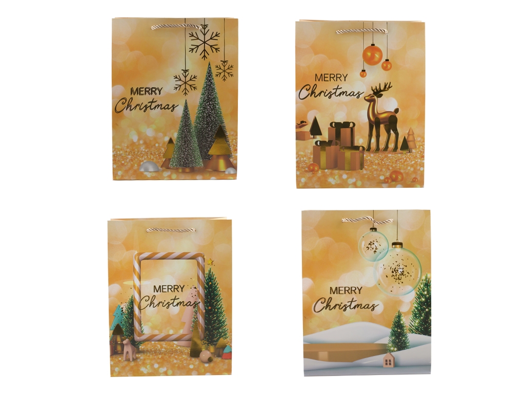 Пакет новогодний бумажный L Christmas tree 30х41,5х12 см, R91066-L
