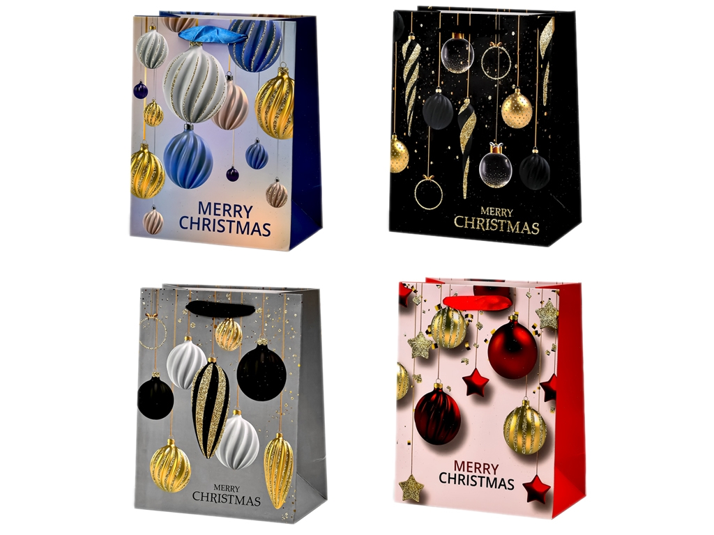 Пакет новогодний бумажный S Christmas toys 23х18х10 см, R91317-S