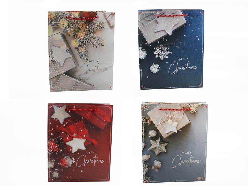Пакет новогодний бумажный S New Year's gift 18х23х10 см, R91398-S