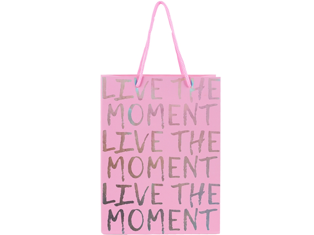 Пакет паперовий подарунковий 18х24см. Live the moment. Axent 8501-29-A