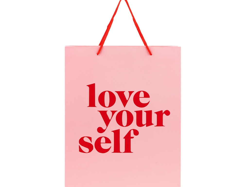 Пакет паперовий подарунковий 26х32см. Love yourself. Axent 8502-29-A