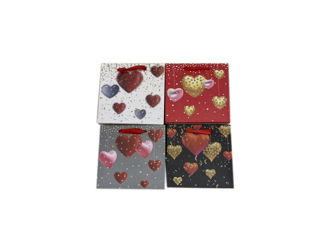 Пакет подарунковий паперовий SS Hearts 14,5х15х6 см, R91277-SS