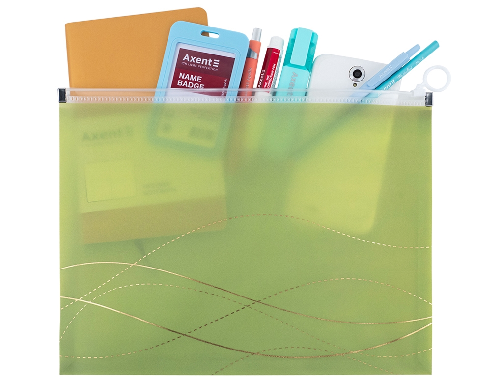 Папка на молнии zip-lock А4 Waves-3. Axent 1497-42-A