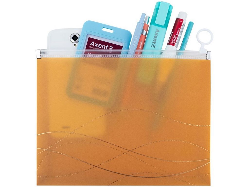 Папка на блискавці zip-lock А5+ Waves-1. Axent 1498-40-A