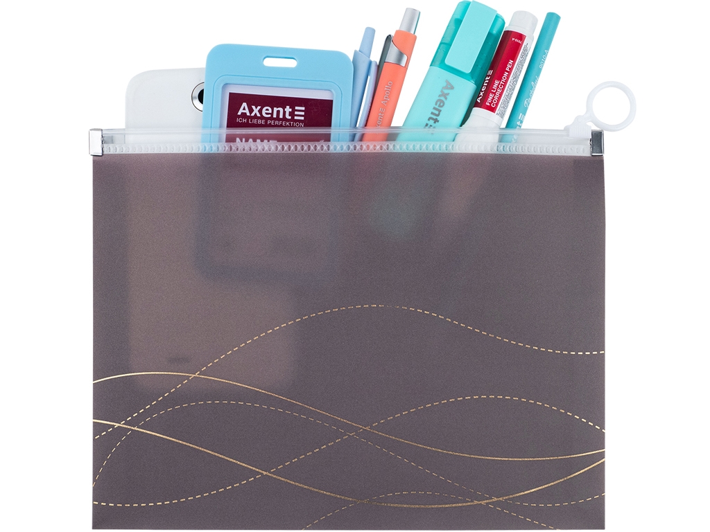Папка на блискавці zip-lock А5+ Waves-4. Axent 1498-43-A