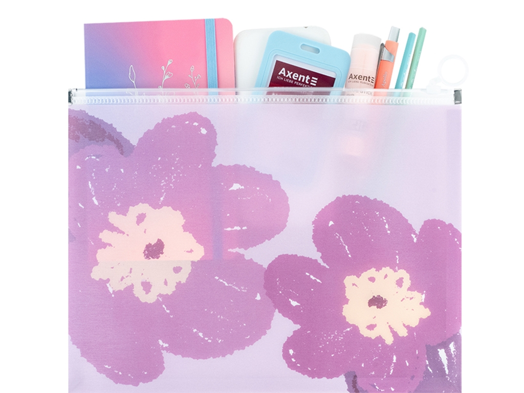 Папка на блискавці zip-lock А4+ Lavender-4. Axent 1497-39-A