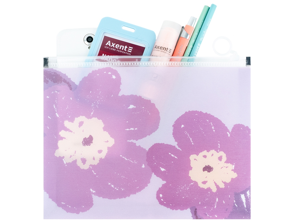 Папка на блискавці zip-lock А5+ Lavender-4. Axent 1498-39-A