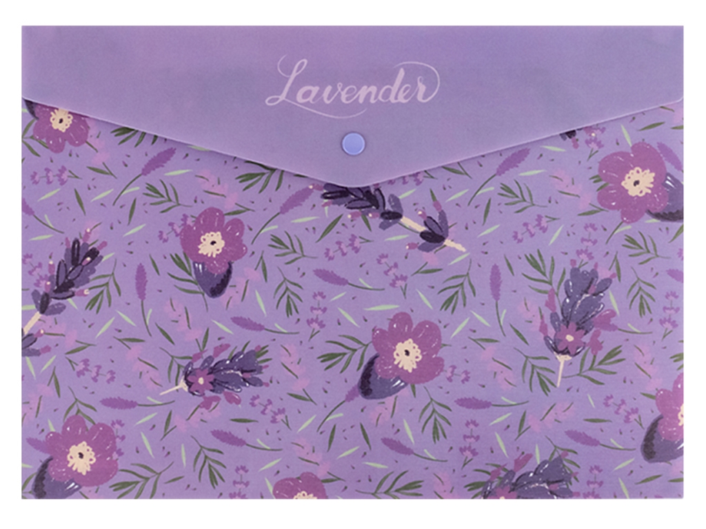 Папка на кнопке A4+ из полупрозрачного пластика Lavender-2, 180 мкм, Axent