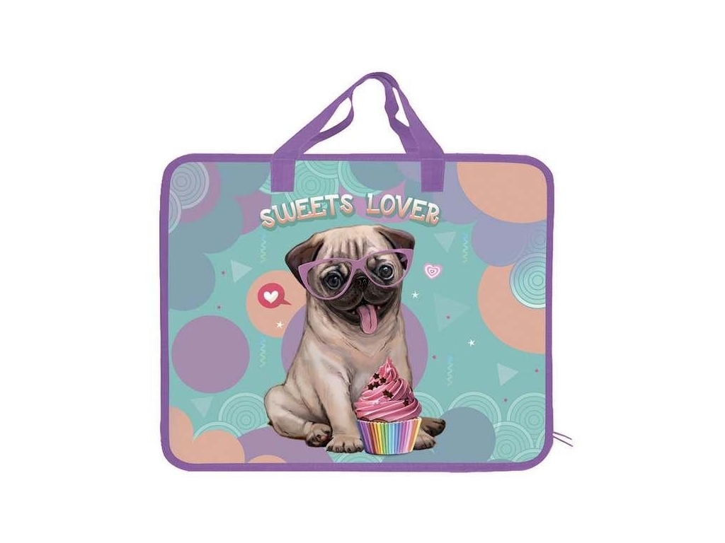 Папка пластиковая с текстильными ручками KIDIS,Candy Lover, 13080