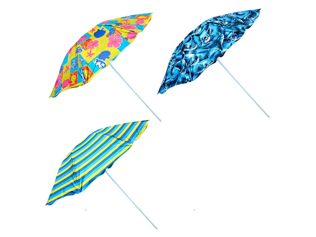 Пляжный зонт Designs d1,8м с наклоном серебро, MH-0035-MIX