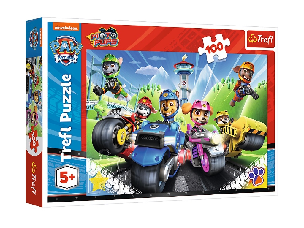 Пазл Trefl Paw Patrol Щенячий патруль на мотоциклах, 100 деталей
