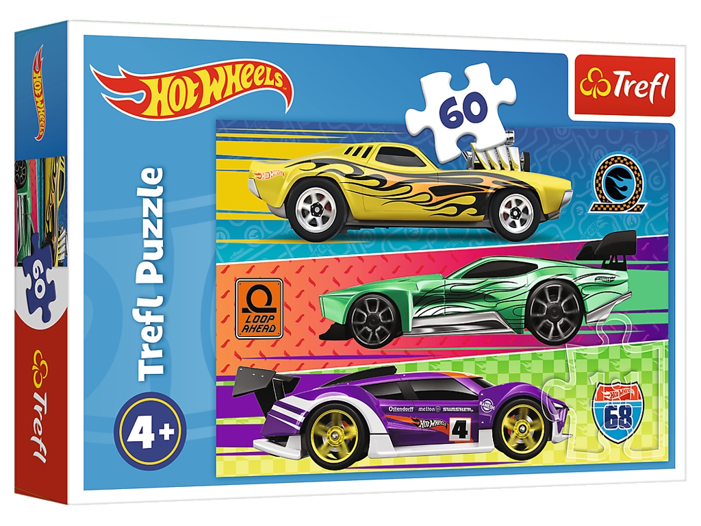 Пазл Trefl Hot Wheels Neon Collection, 60 деталей