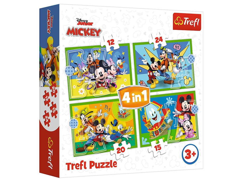 Пазл 4 в 1 Trefl Mickey Mouse Микки Маус и друзья