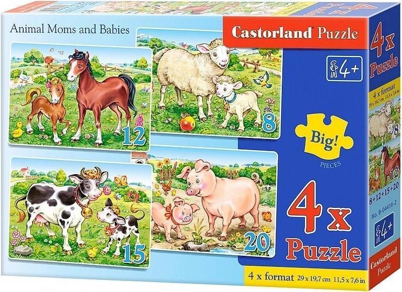 Пазли Домашні тварини, 8,12,15 і 20 елементів, Castorland