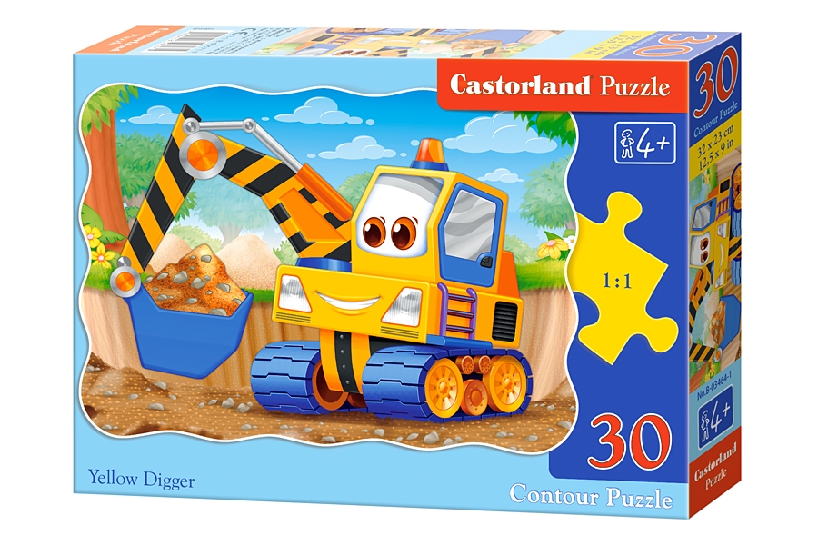 Пазлы Экскаватор, 30 элементов, Castorland