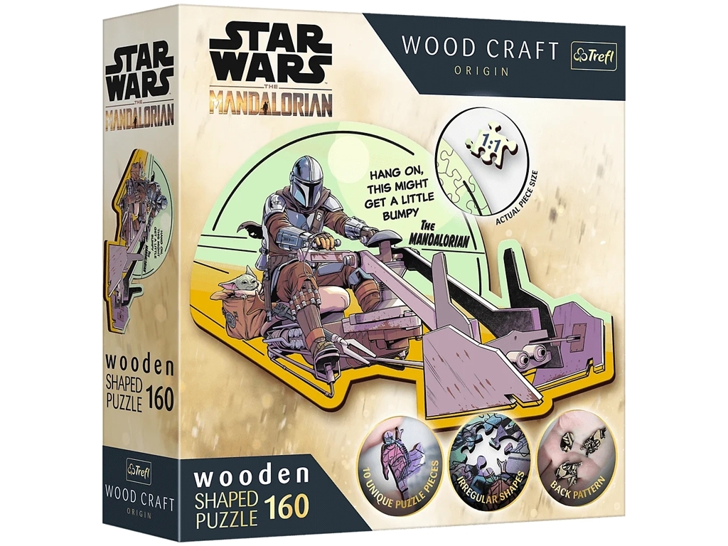 Пазл Trefl Wood Craft Star Wars Мандалорец, 160 элементов