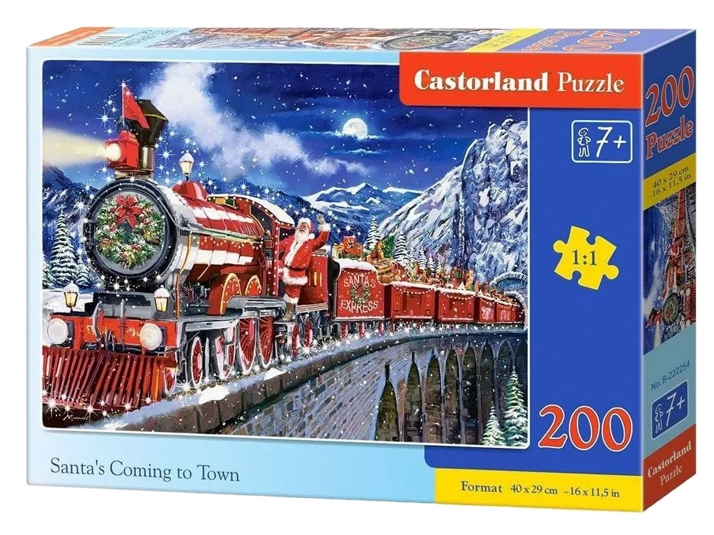 Пазли Новорічний експрес Санти, 200 елементів, Castorland