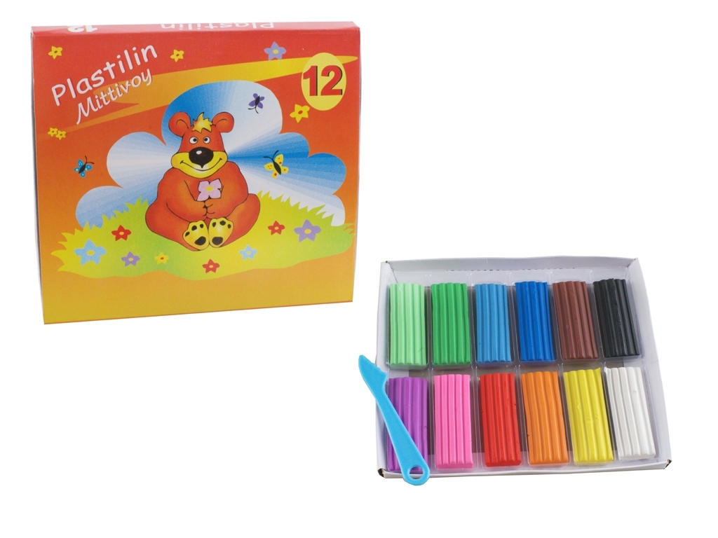 Пластилін 12 кольорів, 240 грам, WST48711-16