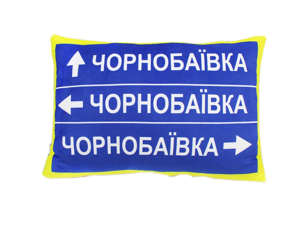 Подушка з принтом №1, Чорнобаївка 40см, Копиця