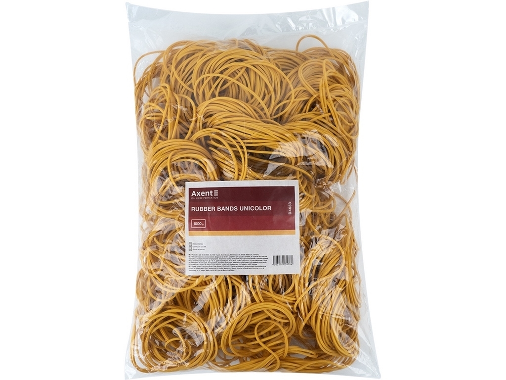 Резинки для грошей Unicolor 1 кг. Axent Delta D4633
