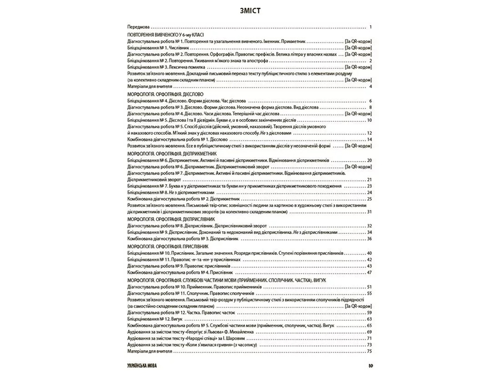 Оцінювання, Українська мова, Усі діагностувальні роботи, 7 клас, Основа