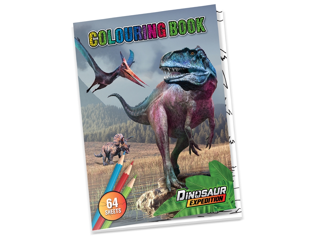 Розмальовка “Dinosaur Expedition”, 64 аркуші, Вік 3+, Moxy