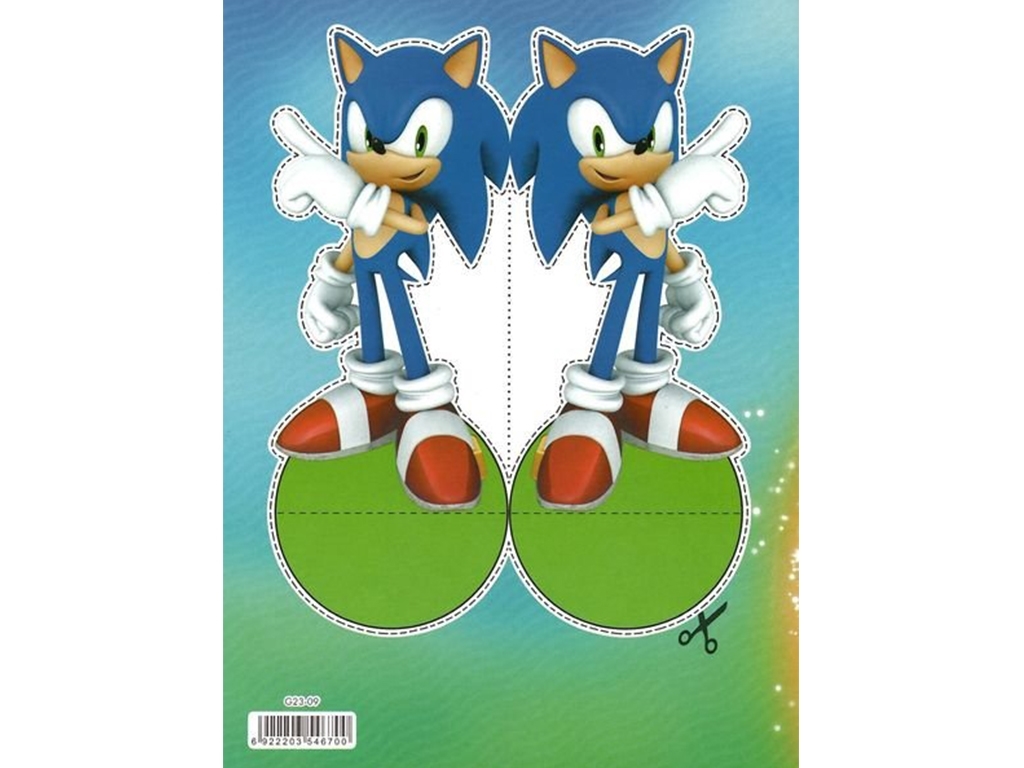 Розмальовка з завданнями 114 наліпок А4, SONIC, Jumbi
