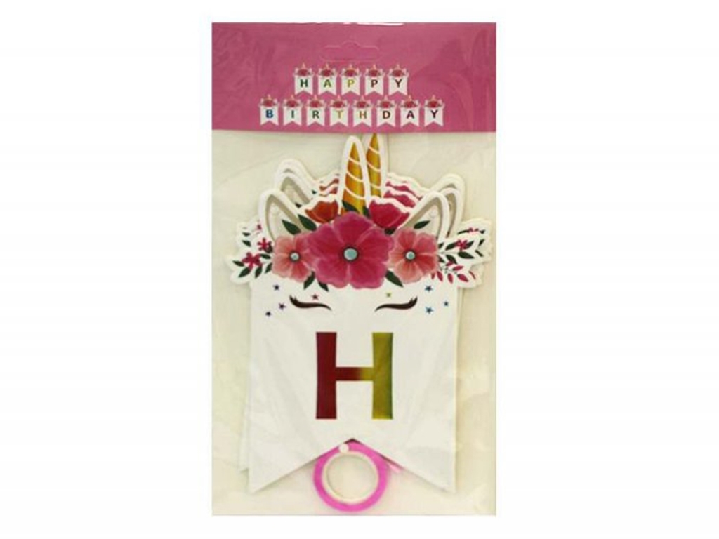 Растяжка Единорог, HAPPY BIRTHDAY, HB-1079